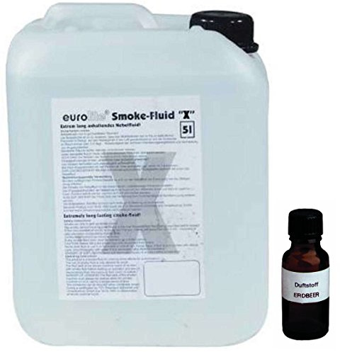 5 Liter Eurolite X/Extrem A2 Nebelfluid + 30 ml Duftstoff Erdbeere, Smoke-Fluid, Nebel-Fluid-Flüssigkeit für Nebelmaschine