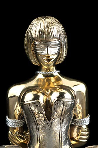 FINE ARTS WOHNKULTUR Bronze, Skulptur, Figur, Bondage Girl Ella on Stool, Erotik, Luxus, Frau, Mädchen, Woman, Deko, Akt,