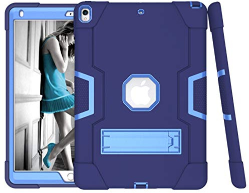 HyFone Funda para iPad Air 3 2019 & iPad Pro 10.5 - Robusto Anti Caída Duradero Resistente Protector de Cuerpo Completo Case Cover para iPad A2152 A2123 A2153 A1701 A1709 - [Azul Marino/Azul]