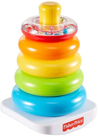 Fisher-Price GKD51 - Farbring Pyramide, klassisches Stapelspielzeug mit Ringen für Babys und Kleinkinder