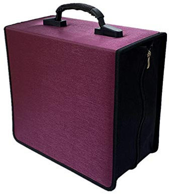 Penlonda CD/DVD Case Holder Organizer Wallet Sleeves Booklet Binder,Storage 400 Capacity Disc(Rose)