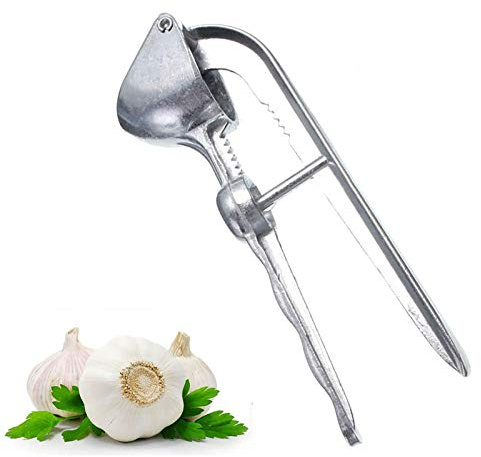 Garlic Press Garlic Crusher, Zinc Alloy Garlic Presser Garlic Chopper Small Kitchen Rust-Proof Tool Ginger Mincer, Easy to Clean, Labor-Saving for Home