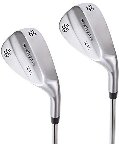 Mile High Life | Smidda wedgeklubbor i set | Golf Gap Wedge set för nybörjare | Beröm Wedge golfklubbor för män och kvinnor (Silver 50/56 grader)