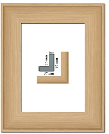 TEUTO BILDERRAHMEN Leinwandrahmen Fleur Eiche 80 x 120 cm ohne Verglasung Schattenfuge