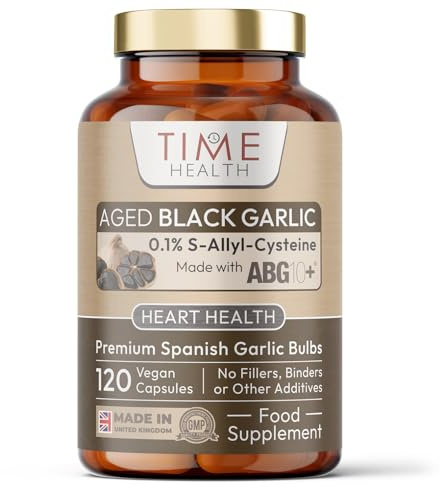 Aged Black Garlic Extract (Fermented) - 320mg - Clinically Proven ABG10+ - Patented Formula - Standardised S-Alyll-Cysteine (SAC) - Vegan - UK Made (120 Count (Pack of 1))