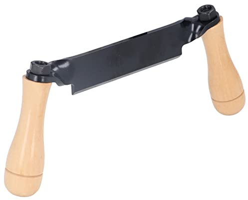 Straight Draw Knife, 8 10 Draw Shave Knife Woodworking Debarking Hand Tool, Ergonomic Wooden Handle Drawknife Wood Carving Tools for Log Wood Fence Post(8in)