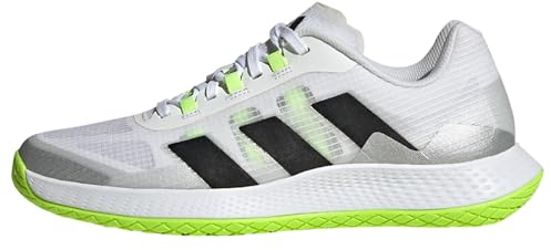 adidas Herren Forcebounce Volleyball Shoes, Cloud White/Core Black/Lucid Lemon, 44 EU