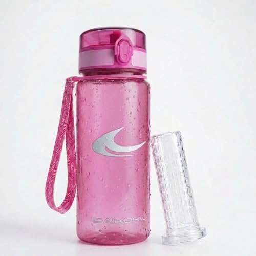 Daikoku Sport-Wasserflasche BPA‑frei | Water Bottle | Trinkflasche für Fitnessstudio, Wandern, Yoga, Running | Mit Frucht‑Infusor | 500 ml | Rosa