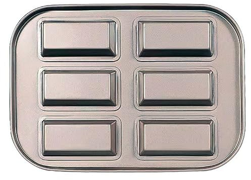 Moule à Pâtisserie Plaque de Cuisson Antiadhésive en Acier au Carbone (8 Cavity Moule pour Financier)