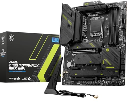 MSI MAG Z790 Tomahawk MAX - Scheda madre da gioco WiFi (supporta processori Intel di 12°/13° generazione, LGA 1700, DDR5, PCIe 5.0, M.2, 2.5Gbps LAN, USB 3.2 Gen2, Wi-Fi 7, ATX)