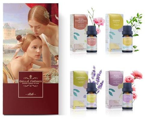 ABLOOM MOON Massageöl 4 x 10ML ätherisches Öl für Aromatherapie, Massage, Haarpflege Geschenkkarton Geschenke Probierset