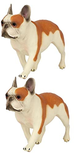 Amosfun 2stücke Stehende Kleine Hundebastelfiguren Cartoon-welpenmodelle Dekorative Hundefiguren Aus Hochwertigem Kunststoff Für Kinderzimmer Schreibtisch Und Miniaturgärten