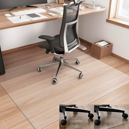 Artwelt Bodenschutzmatte Bürostuhl Transparent 1.5mm Bodenmatte 140X120cm