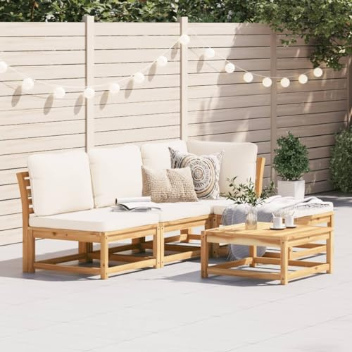 Festnight Balkon Lounge Klein Ecklounge Gartenlounge Outdoor Holz Balkonmöbel Kleiner Balkon Sofa Gartensofa Ecksofa Lounge Sofa Outdoor Garten Loungemöbel Terrasse Gartenmöbel Set