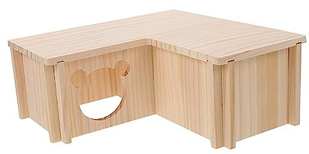 CIYODO 1stück Kleintierhaus Aus Holz Für Hamster Meerschweinchen Und Kaninchen Gemütlicher Schlafplatz Naturmaterial Ganzjährig Geeignet Schutz Vor Kälte Und Hitze Privater