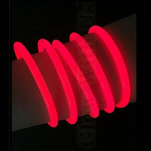 Piro89 Braccialetti Luminosi 100 pezzi rossi