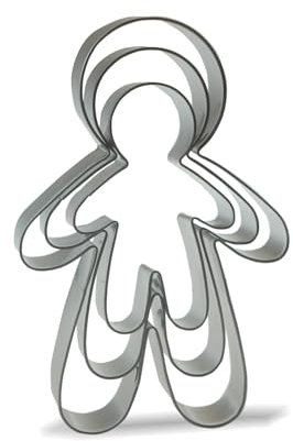 Keewah Gingerbread Man Cookie Cutters - 5”,4”,3” - 3 Piece - Stainless Steel