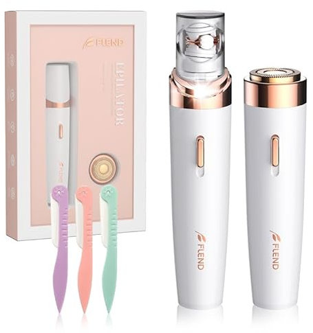 Mini Epilierer für Frauen, Gesichtshaarentferner für Frauen 2 in 1, kabelloser elektrischer Gesichtsrasierer Damen mit LED-Licht, Haarentfernungsgerät für Gesicht, Achselhöhle, Bein, Arme, Bikini