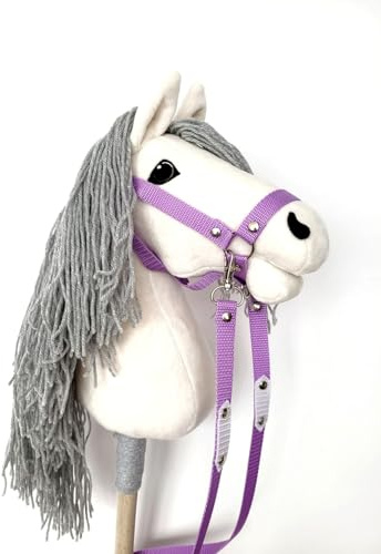 Steckenpferd A4 (Pferd auf einem Stock) Hobby Horse A4 komplett mit Kantar wie auf dem Foto (Wite)