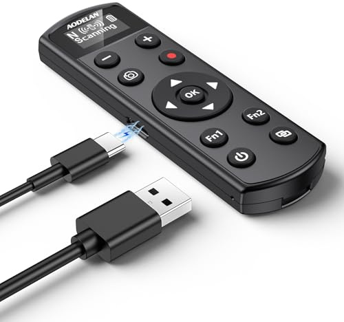 Wiederaufladbarer Auslöser für Nikon, AODELAN kabellose Kamera-Fernbedienung, kompatibel mit COOLPIX P1000, P1100, P950, B600, A1000, Z50, Z30, Z fc, Z6 II, Z7 II, Z5, ersetzt Nikon ML-L7 (schwarz)