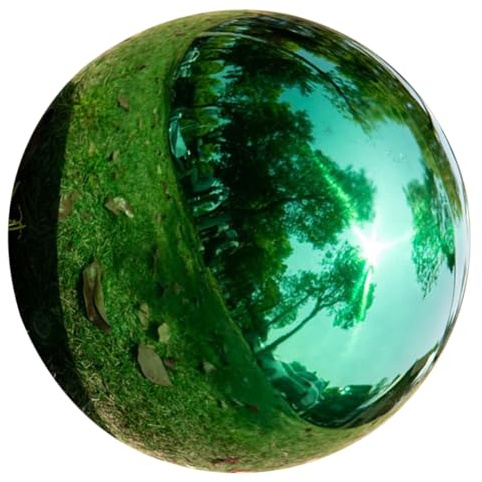 TOYANDONA Edelstahl Gartenkugel Spiegelpoliert Blickkugel Ø120mm Gartendekoration Reflektierend Gartenskulptur Tischdeko