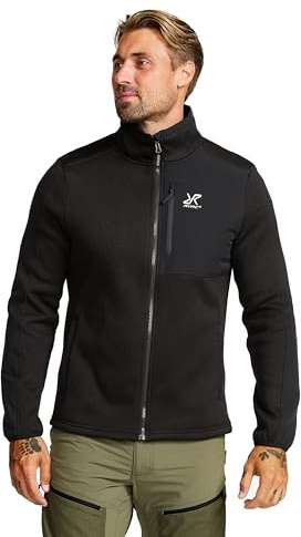 RevolutionRace Northbound Fleece Jacket da Uomo, Giacca in pile outdoor perfetta per l’escursionismo, Black, L