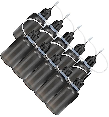 SOIMISS 20pcs Plastic Squeeze Bottle Oil Container Steel Nozzle for Engine and Glue