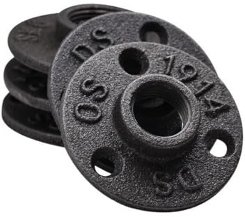 GFDSGRE Flangia 1pc Raccordi for Tubi di Ferro Montaggio a Parete Piano Flangia Antica Pezzo Hardware Strumento Flange in ghisa Gietijzeren Buisleidingen(Iron Flange,DN20)