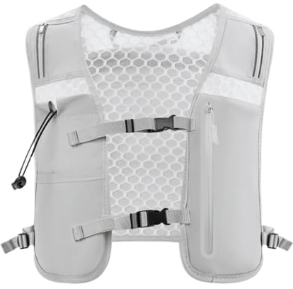 Hydration Jacket Running - Trail Jacket 4L - Reflective Bag with Water Bladder Adjustable Chest Straps Phone Holder for Women Outdoor Running Trail Jogging Hiking