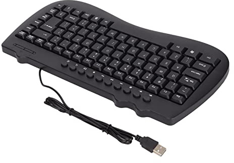Tnfeeon Mini Clavier Filaire avec Clics Silencieux, Conception Durable, Plug and Play, 87 Touches pour Le Travail à la Maison et au Bureau (Anglais)