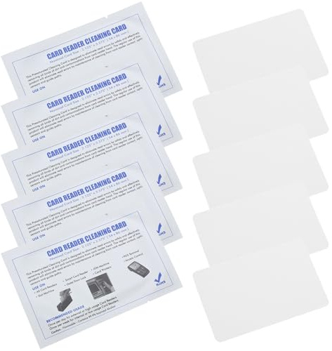 Cartes de Nettoyage D'imprimante PVC Blanc 15 Pièces pour Lecteur | Nettoyage Monnaie, Entretien des Cartes Bancaires et Compteuses de Billets, Usage Professionnel Intensif