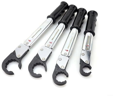 Quiclume Set di chiavi dinamometriche a cricchetto in acciaio al nichel-cromo, 4 misure 17-29 mm, coppia 18-75 N.m, per riparazione auto e aria condizionata