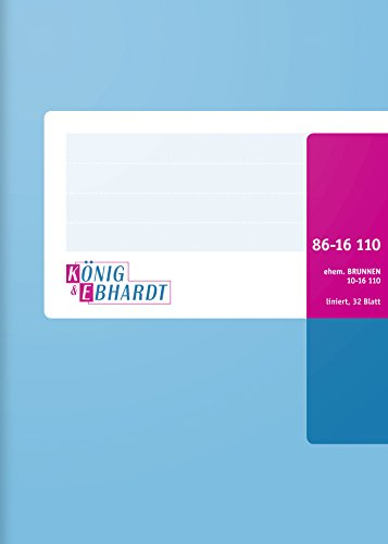 König & Ebhardt 8616110 Geschäftsbuch / Kladde (A6, liniert, mit festem Kopf, 70g/m², 32 Blatt Drahtheftung)