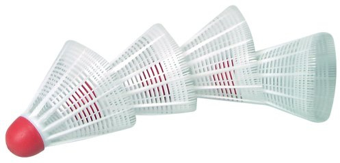 sunflex Lion Federbälle weiß, 4er Packung Kunststoff, Beutel/Card