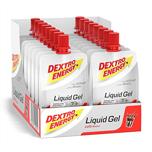 DEXTRO ENERGY LIQUID GEL COLA - 18x60ml (18er Pack) - Traubenzucker Konzentrat aus schnell verfügbaren Kohlenhydraten, Energy Gel, mit Coke Geschmack, Energy Riegel Alternative, für Ausdauersport