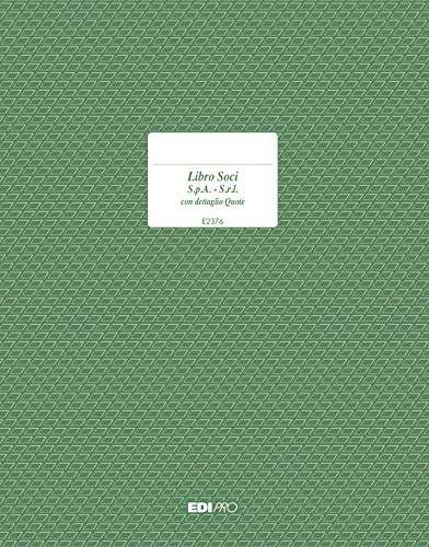 EDIPRO - E2376 - Llibro soci Spa/Srl 47 pagine numerate f.to 31x24,5
