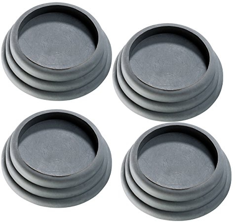infactory Electrodomésticos grandes - Amortiguador vibraciones: Juego de 4 Amortiguador de vibraciones, negro, universally applicable (Aislamiento, pies goma, cama)