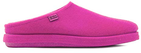 Andrés Machado - Chaussons pour homme et femme pour l´hiver - Slippers - AM001 – Tissu et doublure en feutre – Pantoufles unisex - Semelle de marche en caoutchouc - Fuchsia, EU 40