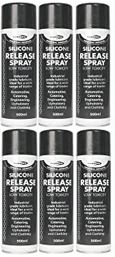 (PACK OF 6) 500ml Tin Bond It Silicone Spray - multi purpose lubricant and mould release spray
