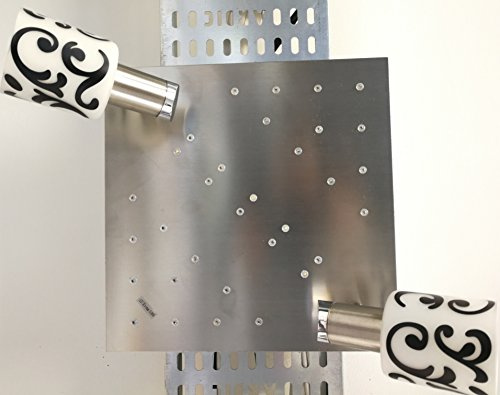 Eglo MY CHOICE Deckenstrahler 2x9W Energiesparlampe + 32x0,06W LED Dekor Glas Nickel matt Chrom