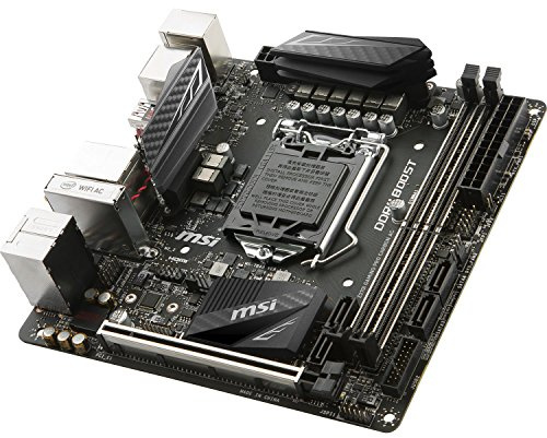 MSI Intel 1151 Socket Z370 Chipset Gaming Pro Carbon AC D4 M-ITX Motherboard - Black