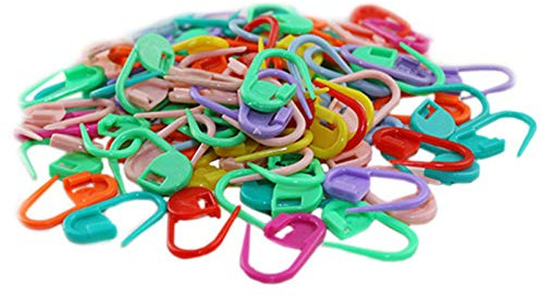 100 Stück gemischte Farben Stricken Häkeln Verriegelung Maschenmarkierer Handwerk Nadel Clip Marker Halter Stricken Stichzähler Sicherheitsnadeln