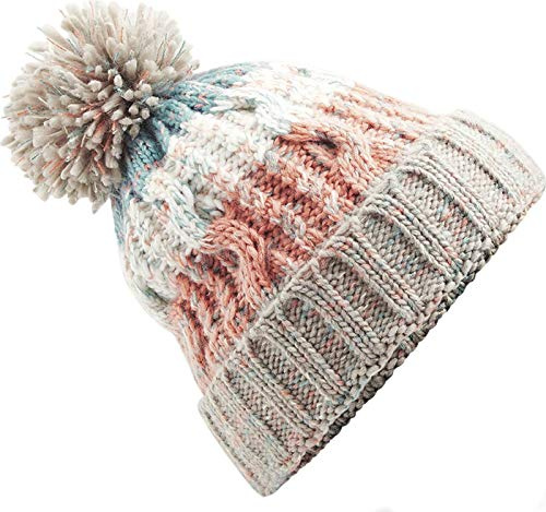 Neverless® Strickmütze Herren Grobstrick Bunt Bommel Bunt Winter-Mütze