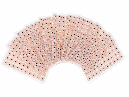 Anlising 600 Stücke Vaccaria Belebt Ohrsamen Pflaster,Akupunktur Vaccaria Ohrsamen,Einweg-Ohrsamen,Multi-Condition Ohr Samen Akupressur Kit,Disposable Ear Press Patch für Gesundheitsprobleme