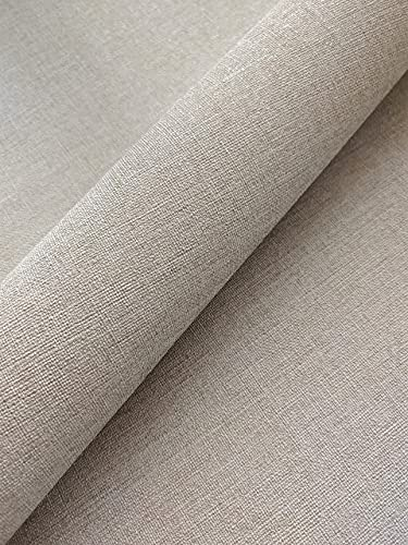 NEWROOM carta da parati Taupe Tinta Unita Tessuto non Tessuto - Uni Beige Grigio Struttura Tessile