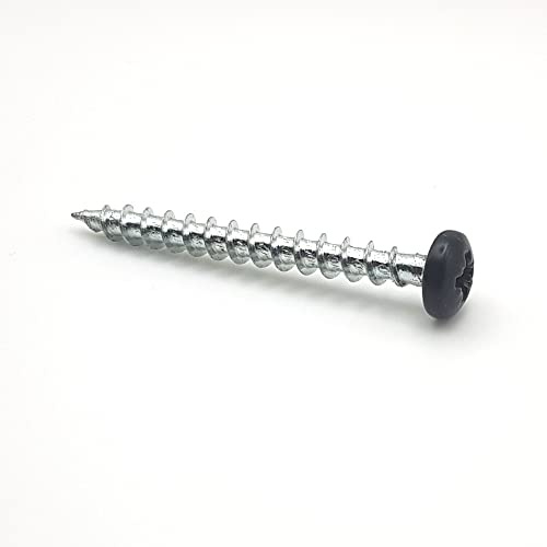 Holzschrauben 4x40mm RAL 9005 dunkelschwarz Zylinderkopf Pz2 Zi pro 100