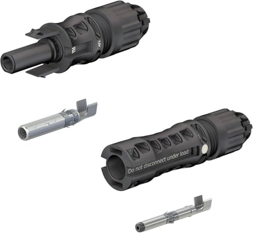 Stäubli MC4 Evo2 Connecteur PV-KBT4/KST4 pour Câble Solaire 4-6 mm², 20 | Bornes solaires 1500 V DC, système de contact MULTILAM, étanchéité IP68, résistance UV et ammoniac, montage par clipsage