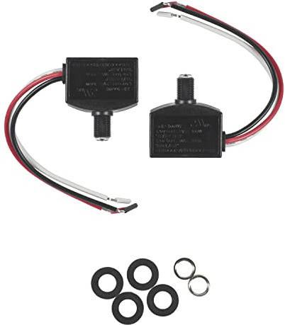 HQRP 2-Pack Dusk to Dawn, Day Night Sensor, Photoelectric Switch, Photo Cell Sensor, 110V 120V Input, Indoor Outdoor, UL Listed