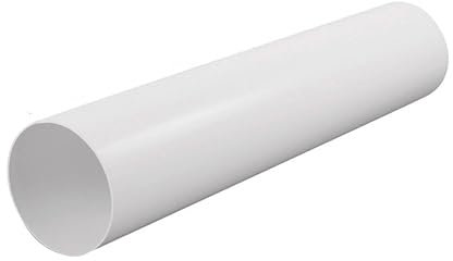 Tubo de ventilación, diámetro de 100 mm, longitud de 100 cm o 50 cm, plástico ABS, canal redondo, conducto de extracción, sistema de tubos redondos. (50 cm)