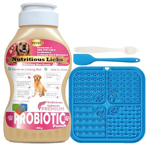 Probiotic Paste for dogs COMPLETE Probiotics for dogs with PreBiotics Pumpkin Seed SUPPLEMENT FOS CFUs Digestive Enzymes dog diarrhea treatment Suitable for Cat & dog (Paste Set)